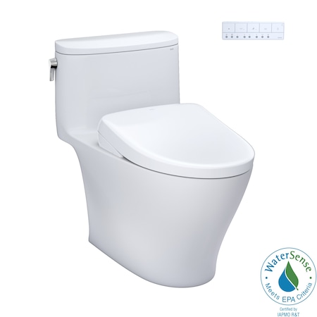 Toto Nexus 1.28 GPF One Piece Elongated Toilet with Washlet+ S7 Heated Bidet Seat MW6424726CEFG#01